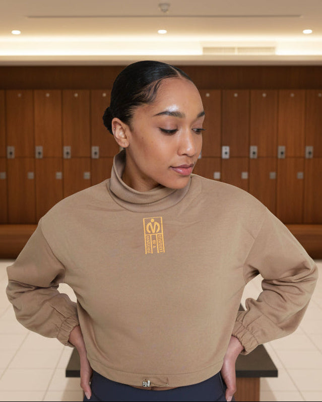 MEMFitness French Terry Crop Top Sandy - MEMFitness