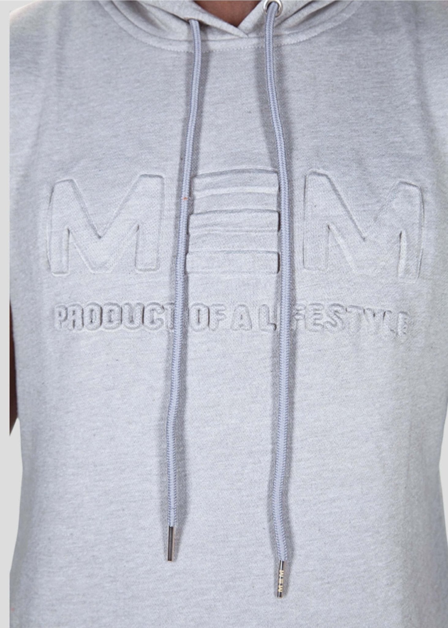 MEMFitness French Terry Grey Sleeveless Hoodie - MEMFitness