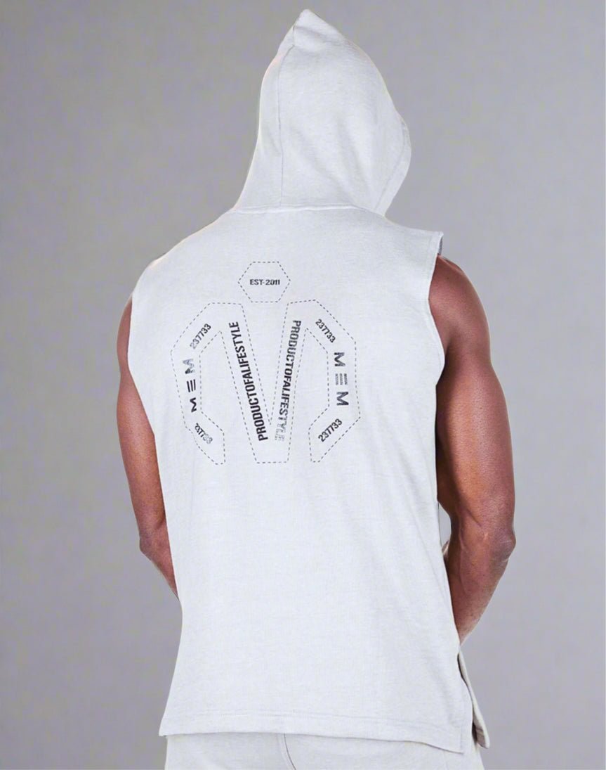 MEMFitness French Terry Grey Sleeveless Hoodie - MEMFitness