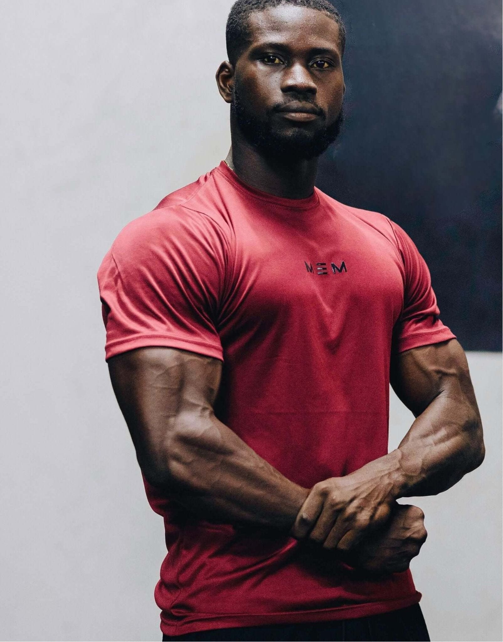 MEMFitness Quick Dry Anti - Bacteria Peak Training Burgundy Tee - MEMFitness