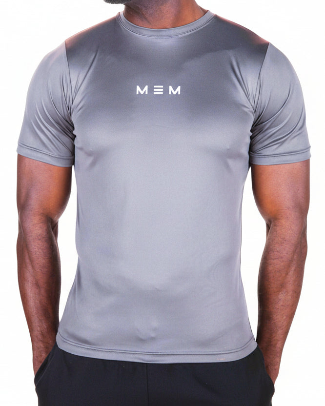 MEMFitness Quick Dry Anti - Bacteria Peak Training Grey Tee - MEMFitness