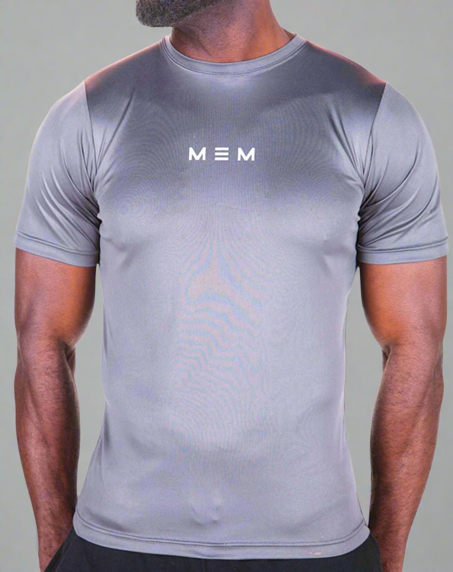 MEMFitness Quick Dry Anti - Bacteria Peak Training Grey Tee - MEMFitness