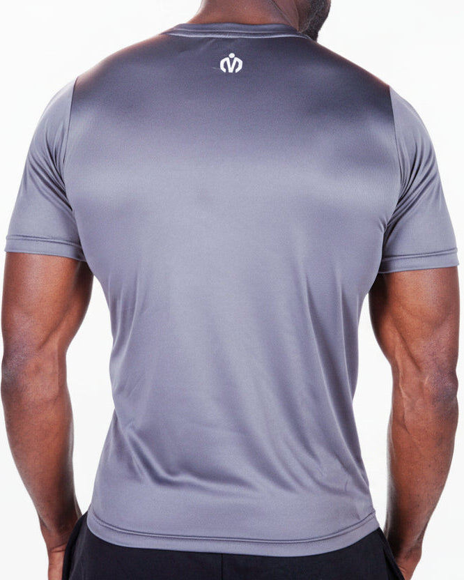MEMFitness Quick Dry Anti - Bacteria Peak Training Grey Tee - MEMFitness