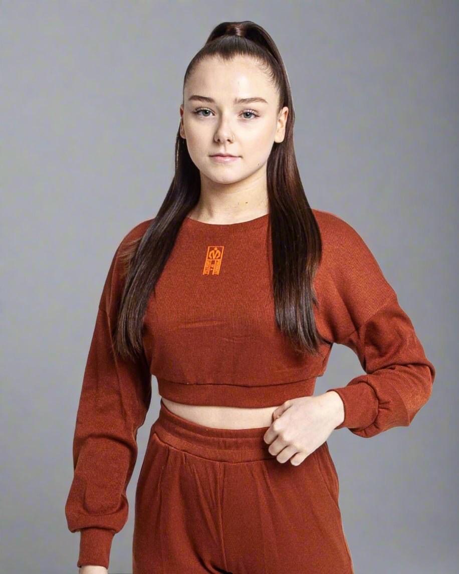 MEMFitness Ribbed Crop Top Brown - MEMFitness