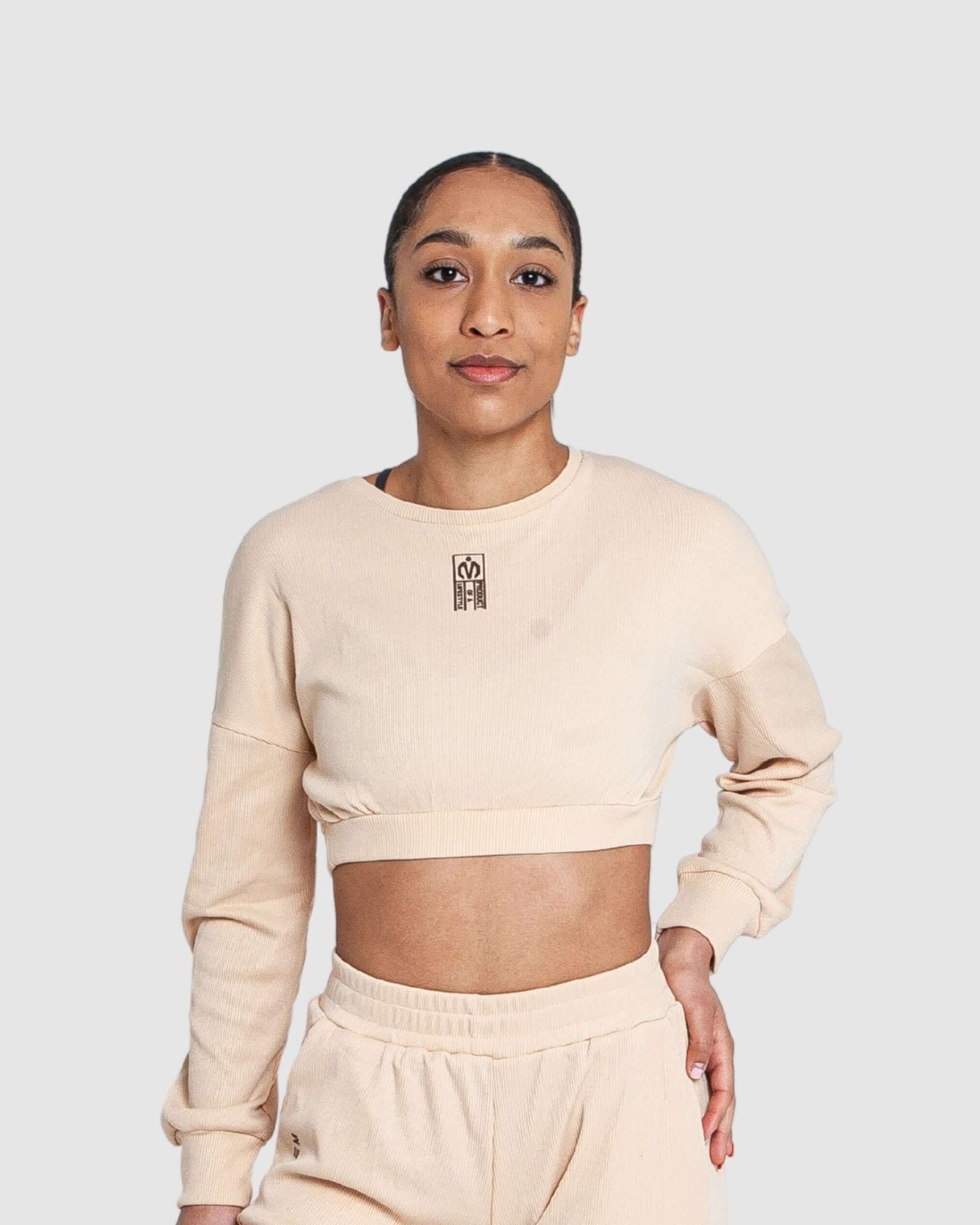 MEMFitness Ribbed Crop Top Cream - MEMFitness