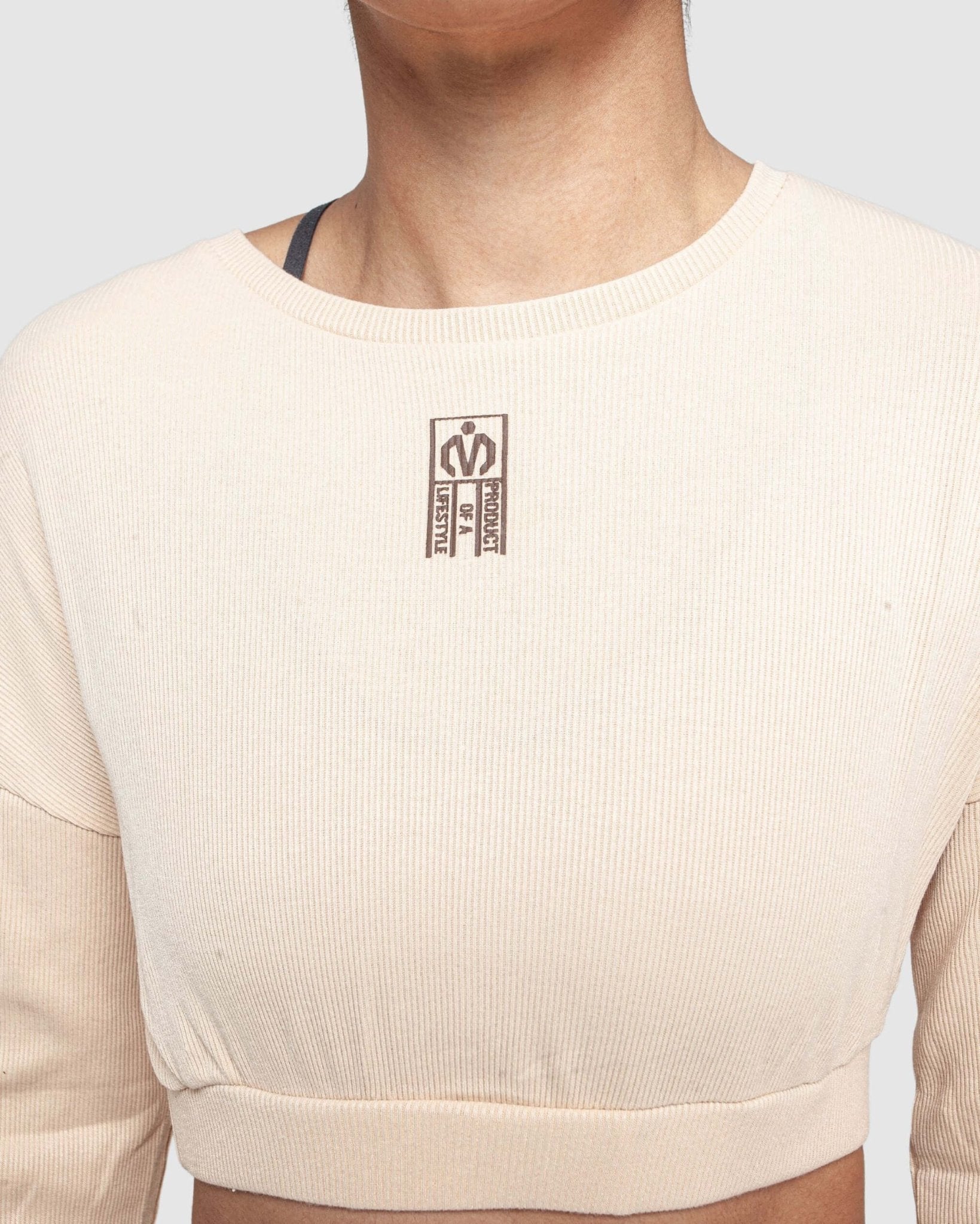 MEMFitness Ribbed Crop Top Cream - MEMFitness