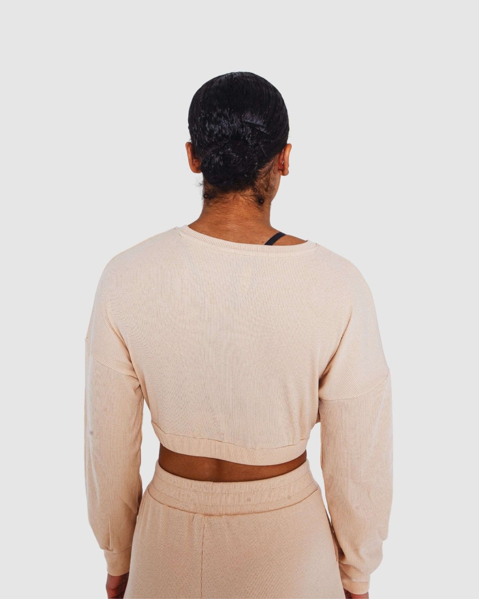 MEMFitness Ribbed Crop Top Cream - MEMFitness