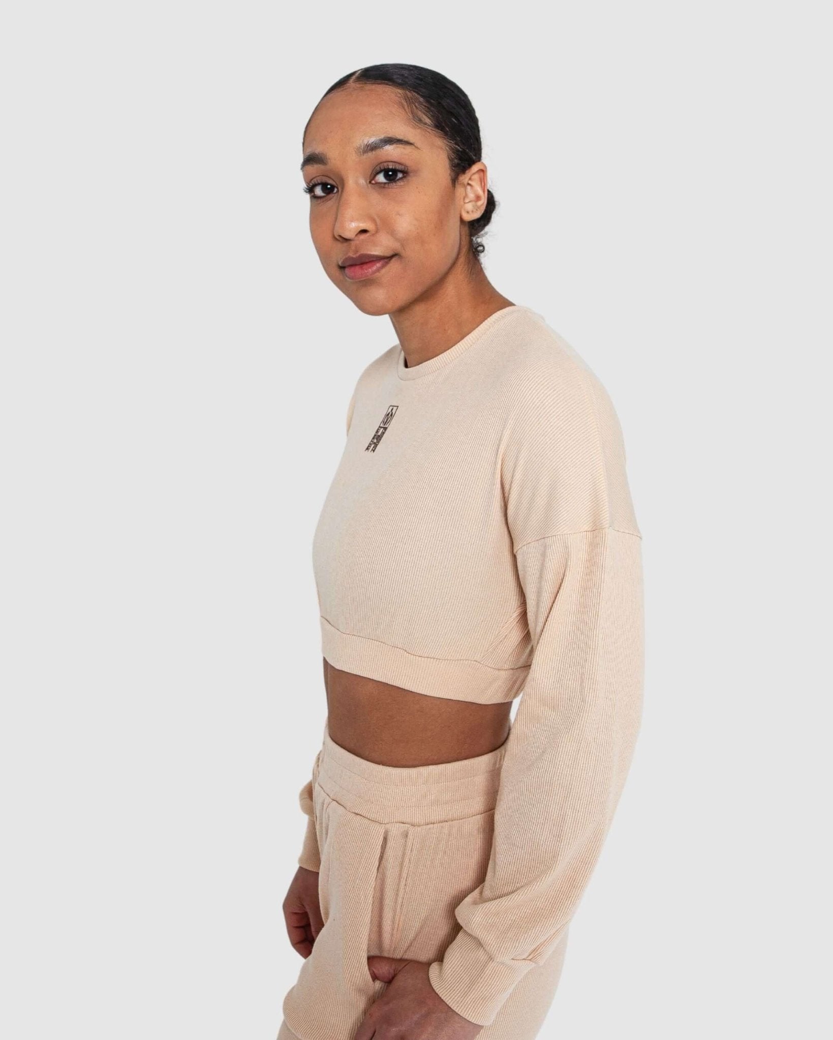 MEMFitness Ribbed Crop Top Cream - MEMFitness