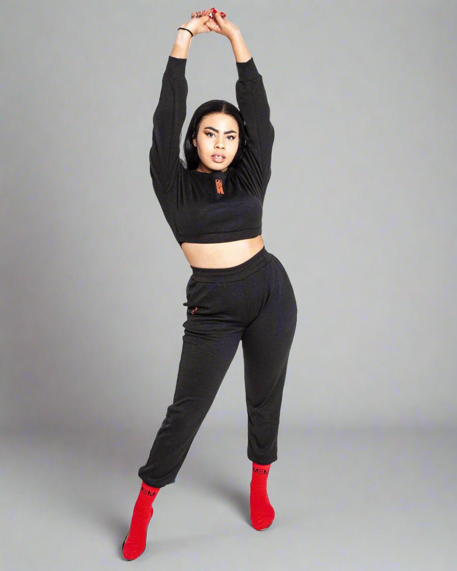 MEMFitness Ribbed Joggers Black - MEMFitness