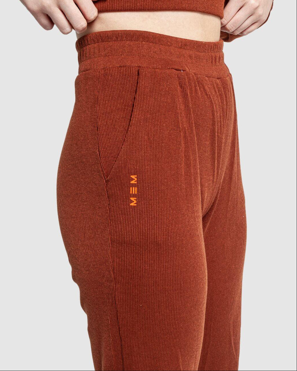 MEMFitness Ribbed Joggers Brown - MEMFitness