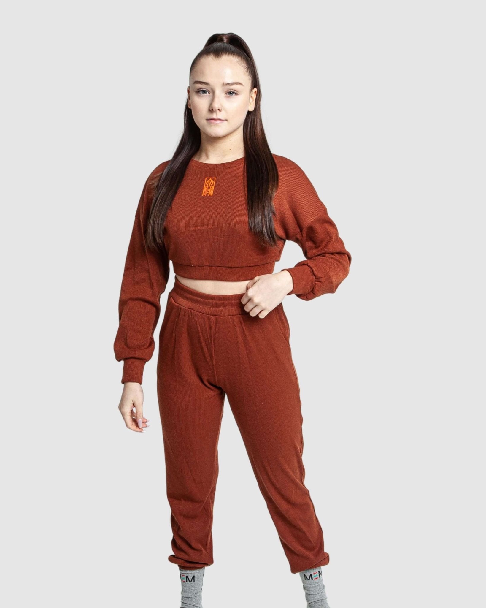 MEMFitness Ribbed Joggers Brown - MEMFitness