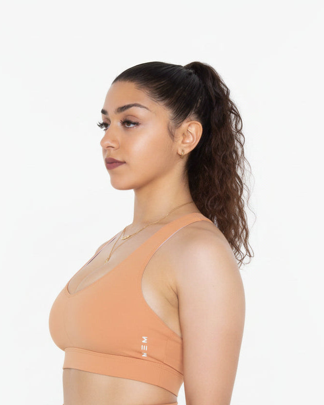 MEMFitness Training Sports Bra Peach - MEMFitness