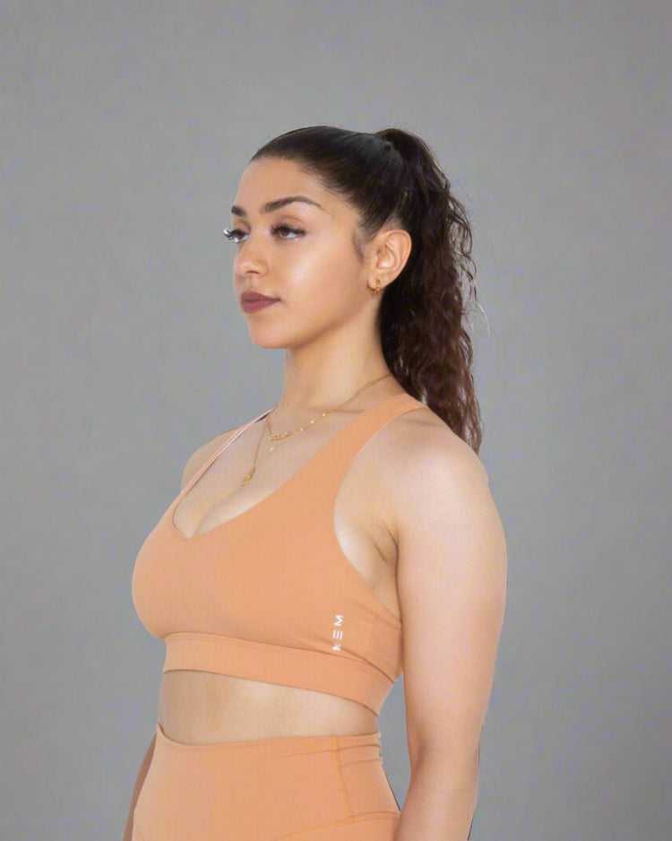 MEMFitness Training Sports Bra Peach - MEMFitness