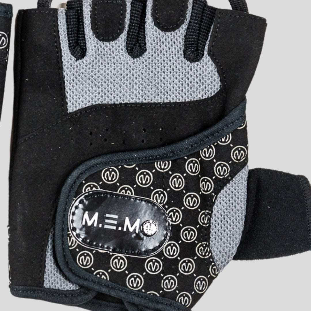 MEMFitness V - 2 Women's Weight Lifting Gloves Loops For Easy Removal Black Grey - MEMFitness