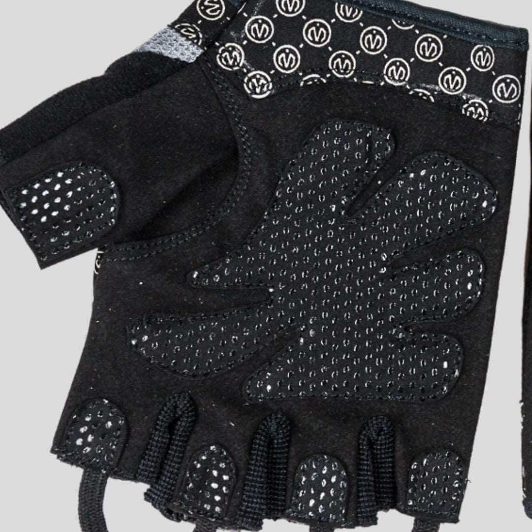MEMFitness V - 2 Women's Weight Lifting Gloves Loops For Easy Removal Black Grey - MEMFitness