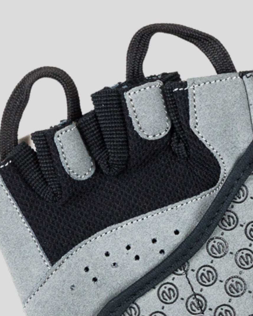 MEMFitness V - 2 Women's Weight Lifting Gloves Loops For Easy Removal Grey Black - MEMFitness