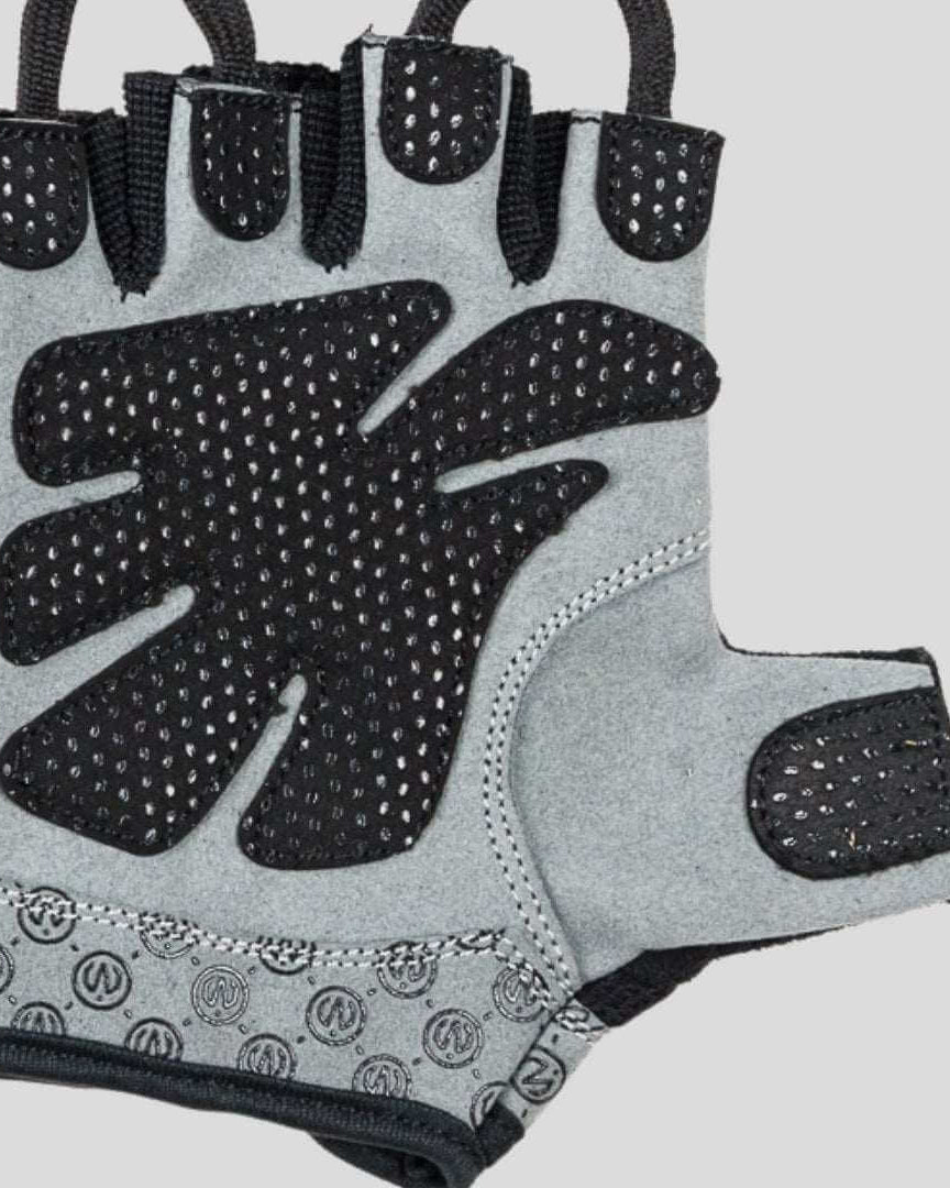 MEMFitness V - 2 Women's Weight Lifting Gloves Loops For Easy Removal Grey Black - MEMFitness