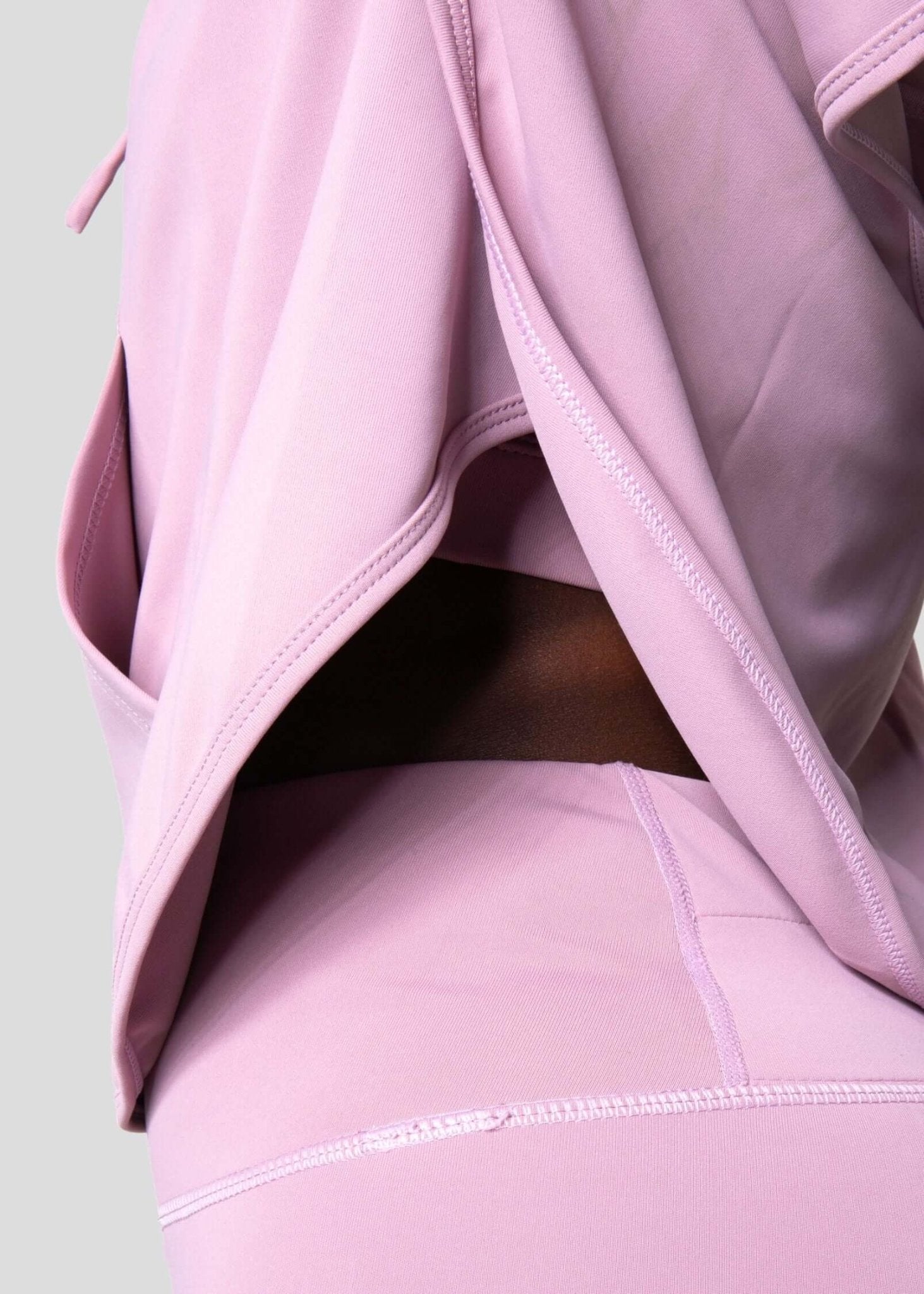 Orchid Acetate Open Back Hoodie for Gym & Yoga - MEMFitness