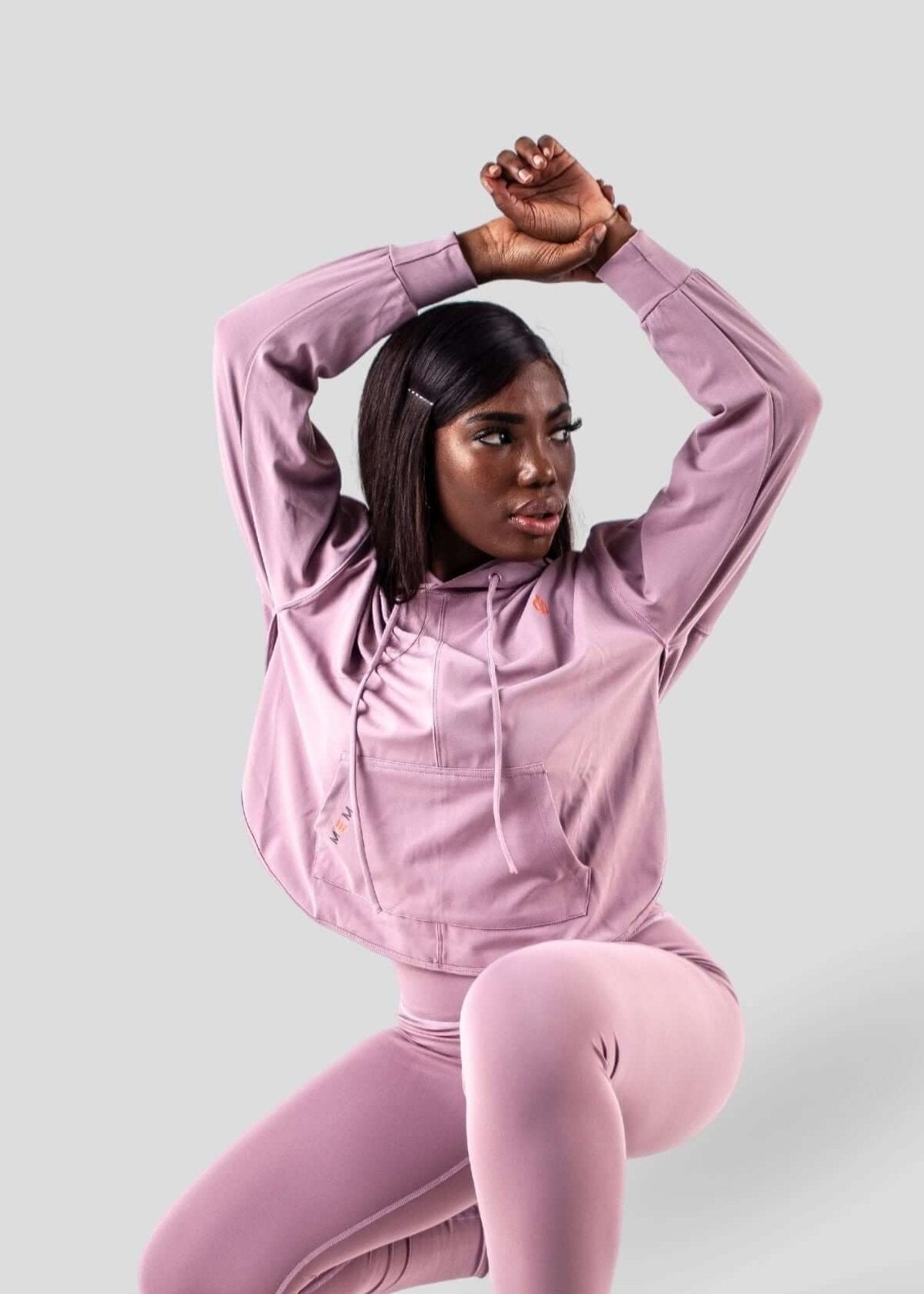 Orchid Acetate Open Back Hoodie for Gym & Yoga - MEMFitness