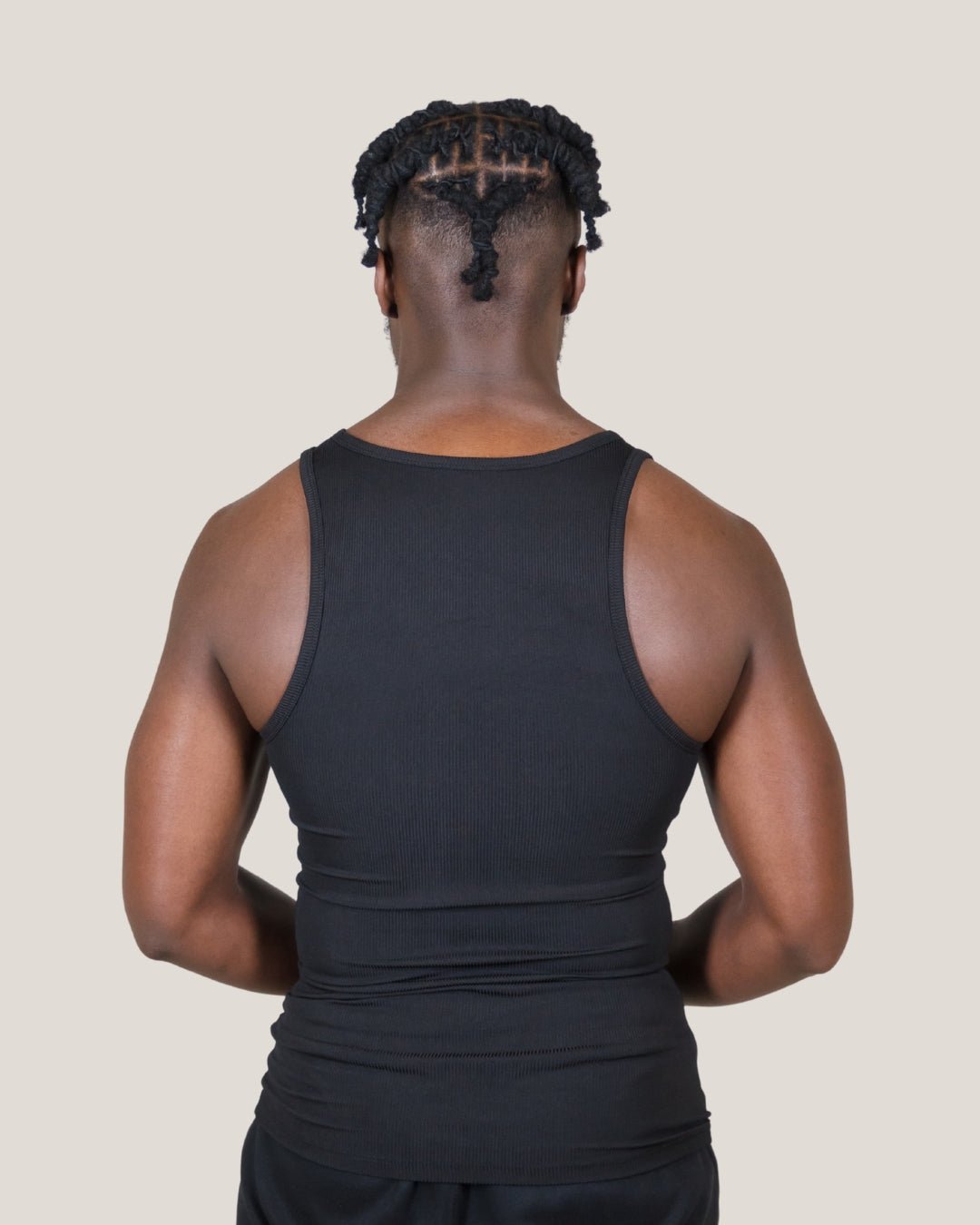 Ribbed Tank Top - Black - MEMFitness