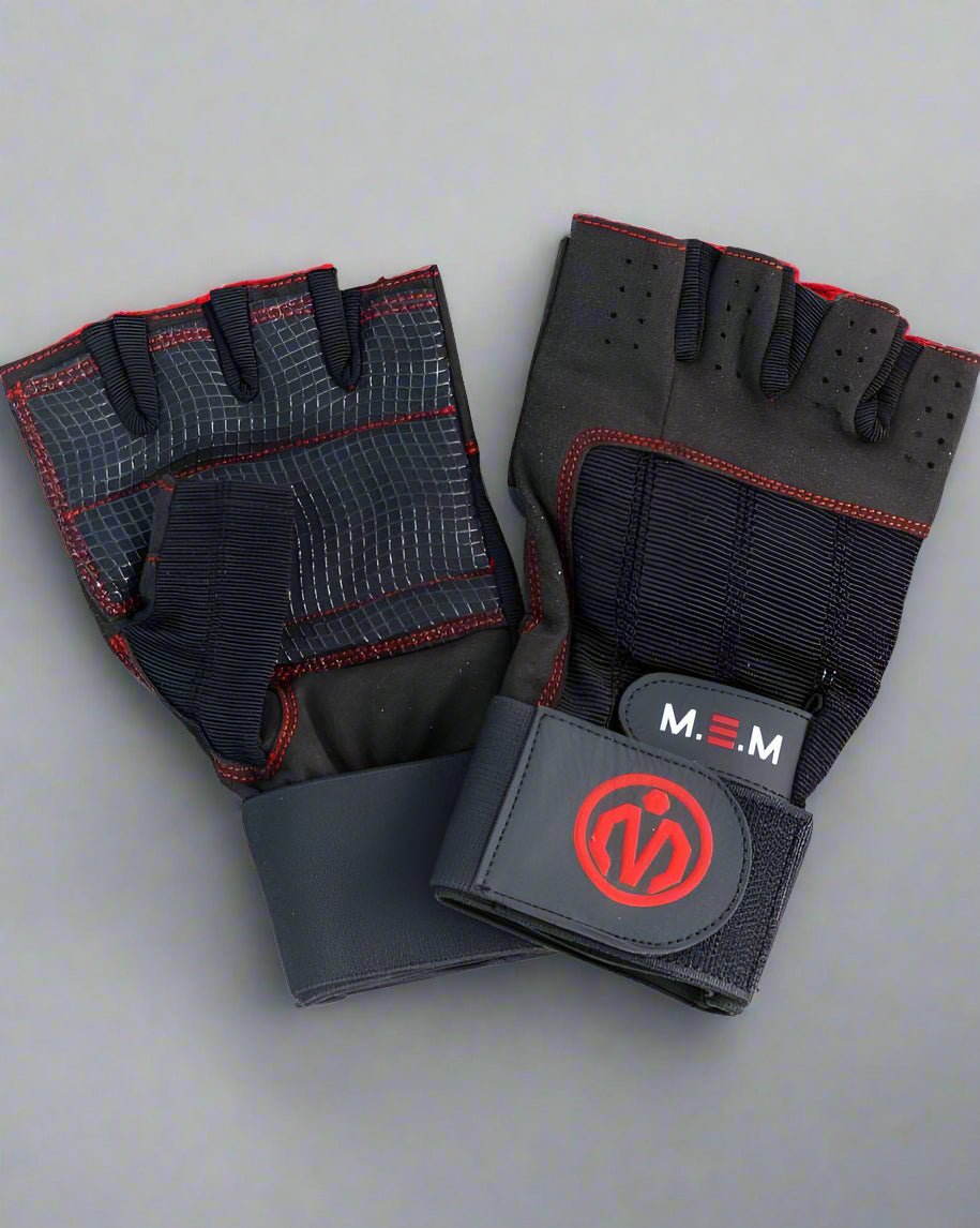 Unbeatable Comfort with MEMFitness X - Treme Fit Weight Lifting Gloves Red Logo - MEMFitness