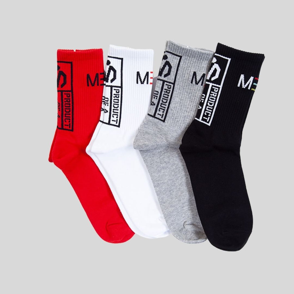 MEM Unisex Athletic Socks (Pack Of 4)