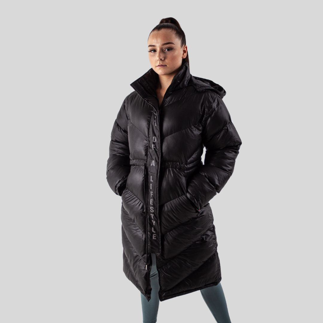 premium long warm puffer jacket for women