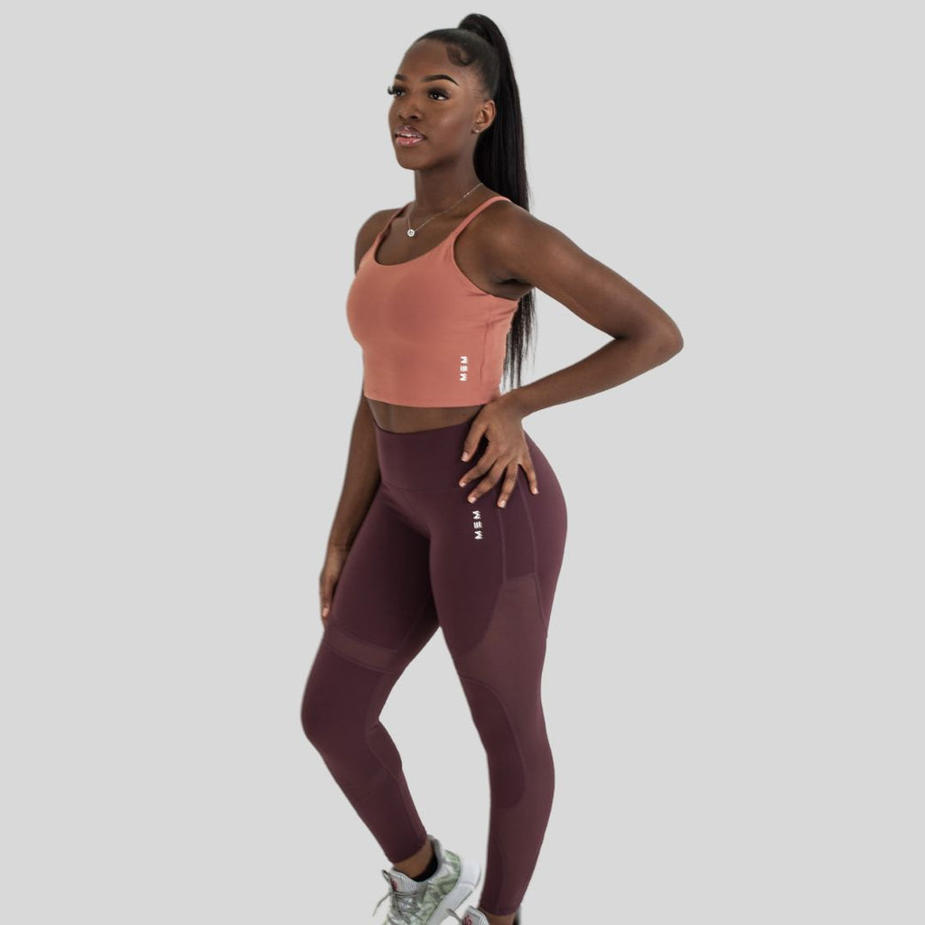 purple leggings with panels